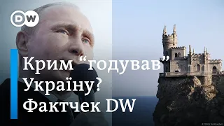 Чи дійсно Крим "годував" Україну, як стверджує Путін? Фактчек DW | DW Ukrainian