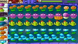 Plants vs. Zombies Survival Night 5 Line Plants vs. All Zombies BEST GLITCH STRATEGY 2023 (FULL HD)