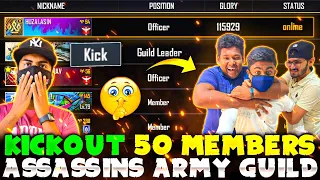 Kick Out 50 Members Of Assassins Army Guild 😱 Rip 100000 Glory Prank Gone Wrong - Garena Free Fire