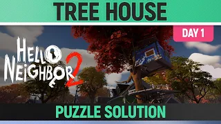 Hello Neighbor 2 - Tree House Puzzle Solution 🏆 How to get Scissors (Day 1)