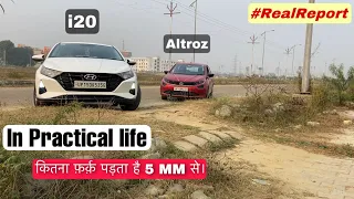 Tata Altroz vs Hyundai i20| 5mm से कितना फ़र्क़ पड़ता है | Ground clearance Test| Feat. @TechAuto93