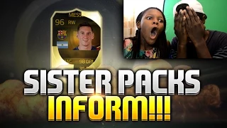 FIFA 15 GUESS WHO WITH MY SISTER DISCARDING PACKED INFORM!!! - TOTT MESSI NOW IN PACKS