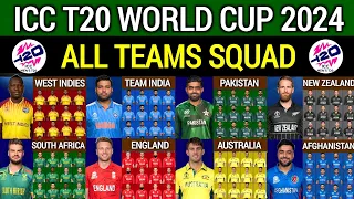 ICC T20 World Cup 2024 All Teams Full And Final Squad | All Teams Final Players List WC 2024