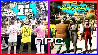 GTA V vs Cyberpunk 2077 NPCs! Who are the best? (Ai comparison)