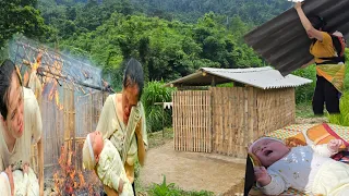 Full video 5 Days : Single mother and boy - Build a bamboo house fram - New life chall..