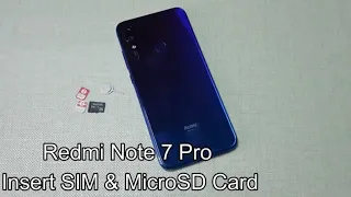 How to insert SIM card & MicroSD card in Xiaomi Redmi Note 7 Pro