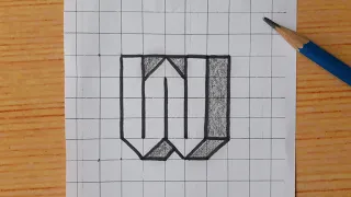 Simple 3d Drawing Letter W / How To Draw Easy Art For Beginners