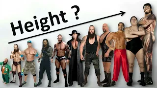 Height Comparison of Male WWE Superstars 2020 To 2022 All Wrestlers Heights