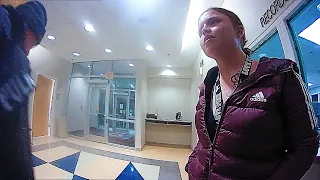 Drunk Underage Lady with No License Yells at Officers in Police Station During OVUAC Arrest