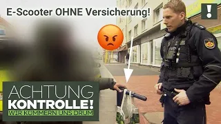 "Straftat, ey!" 😡 E-Scooter Fahrer sieht FEHLER nicht ein! | Kabel Eins | Achtung Kontrolle