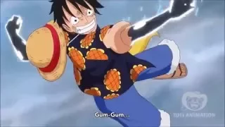 One Piece Episode 721 - Luffy Vs Doflamingo - HAWK GATLING