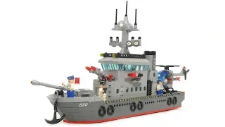 Enlighten brick Combat Zones 820 Frigat | Military Ship for Lego fans