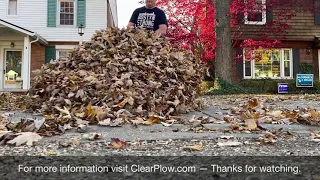 ClearPlow® Snow Pusher (Pushing Piles of Leaves)