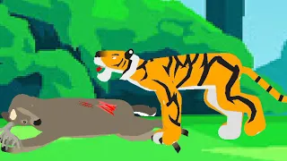 Tiger vs Leopard Animation