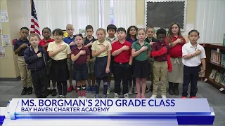 The Daily Pledge: Ms. Borgman's 2nd Grade Class