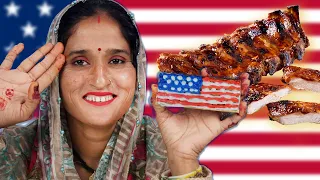 Tribal People Try American Independence Day Dishes | Tribal People Try 4th of July Dishes