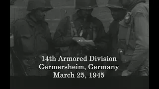 14th Armored Division Soldiers in Germersheim, Germany; March 25, 1945