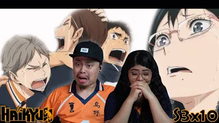 *EMOTIONAL* KARASUNO VS SHIRATORIZAWA FINAL POINT! HAIKYUU!! SEASON 3 EPISODE 10 REACTION