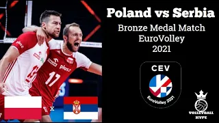 Poland vs Serbia - EuroVolley 2021 - Bronze Medal Match - Highlights - Men's Volleyball