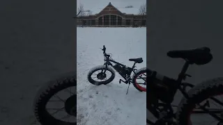 Electric Fatbike 1000w Mongoose Dolomite Snow test