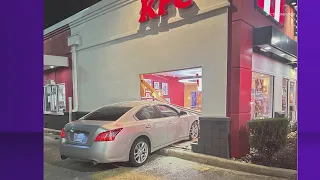 Video shows aftermath of chase that ended in crash into KFC restaurant