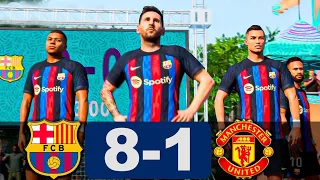 FIFA VOLTA - RONALDO, MESSI, MBAPPE, NEYMAR, ALL STARS PLAYS | FC BARCELONA 8-1 MANCHESTER UNITED