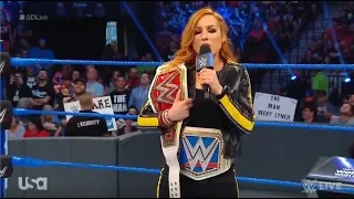 Becky Lynch and Bayley and Charlotte Flair Segment SmackDown todady