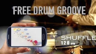 120 bpm Shuffle Beat Free Drum Groove Loop Backing track (loops batteria)