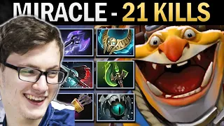 Techies Dota Gameplay Miracle with 21 Kills and Parasma