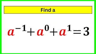 🔴A Nice Algebra Math Simplification | Find the value of a