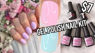 TRYING A GEL POLISH KIT FROM AMAZON | EASY & AFFORDABLE GEL NAILS AT HOME TUTORIAL