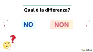 NO - NON: QUAL È LA DIFFERENZA?