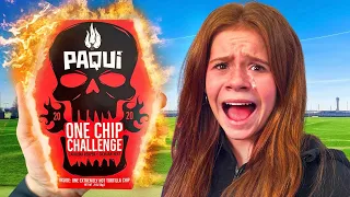 Eating The Worlds SPICIEST Chip Challenge!