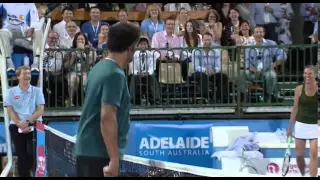 Team Cash vs Team Noah Yannick Using His Head As The Racquet - World Tennis Challenge 2014