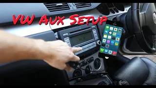 Cheap way to Setup Aux Cable Input for VW Radio RCD 300/500+ Plus stereos MP3/Phone Lead Connection