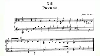 John Bull - Pavana FVB 13 (Fitzwilliam Virginal Book Vol. 1 No. 13) audio+sheet music