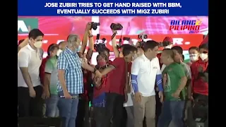 Zubiris eventually raise hands with Bongbong Marcos