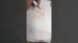 Drawing Velma from Scooby Doo!