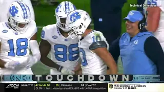 North Carolina QB Drake Maye LEFT HANDED TD Pass vs Pitt