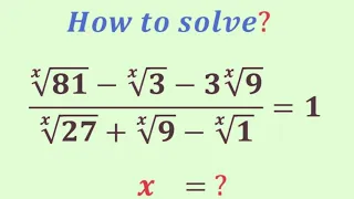 A Nice algebra math radical problem | Olympiad Question | Find the value of the x=?