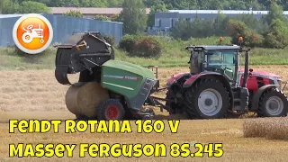 Baling 2023 | Massey Ferguson 8S.245 & Fendt Rotana 160 V XtraCut baler