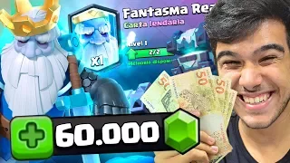 GASTEI 60 MIL GEMAS EM BUSCA DO FANTASMA REAL NO CLASH ROYALE!!