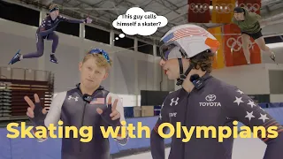 Rollerblader takes on the Olympic Oval: Speed Skating with Olympians!