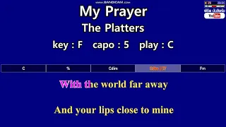 My Prayer - The Platters (Karaoke & Easy Guitar Chords)  Key : F  Capo : 5