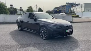 2023 BMW i4 M50 in Black Sapphire with Oyster Leather Interior