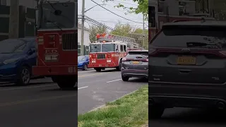 FDNY Engine 161 And Ladder 81 Spare Responding To A Gas Odor #fdny