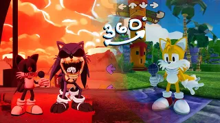 Sonic.EXE and Tails.EXE vs BF Friday Night Funkin 360°