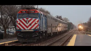 HARDCORE Metra Rush Action in Mount Prospect, IL!! FEAT: OLS F40PH 147 and Hornshow in a quiet zone!