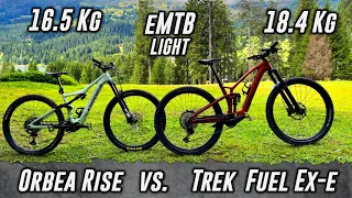 Orbea Rise vs Trek Fuel Ex-e eMTB Light test Lenzerheide testRIDE | MTBT