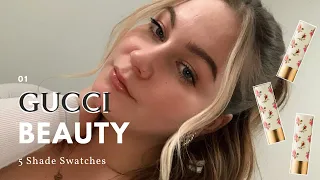 gucci beauty | lipstick swatches + review